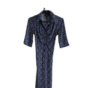 Woman's Size 0 Laundry by Shelli Segal Cobal blue button down dress.‎ Front Tie
